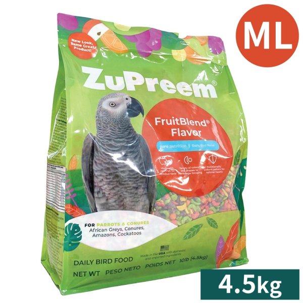 画像1: 賞味期限:2026/10/12【ズプリーム】フルーツブレンド ＭＬパロット＆コニュア 10#(4.5kg) (1)